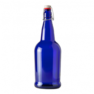 1 Liter Blue Glass Bottle