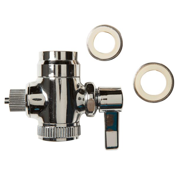 1/4" Diverter - Lever-Style With Adapter Kit