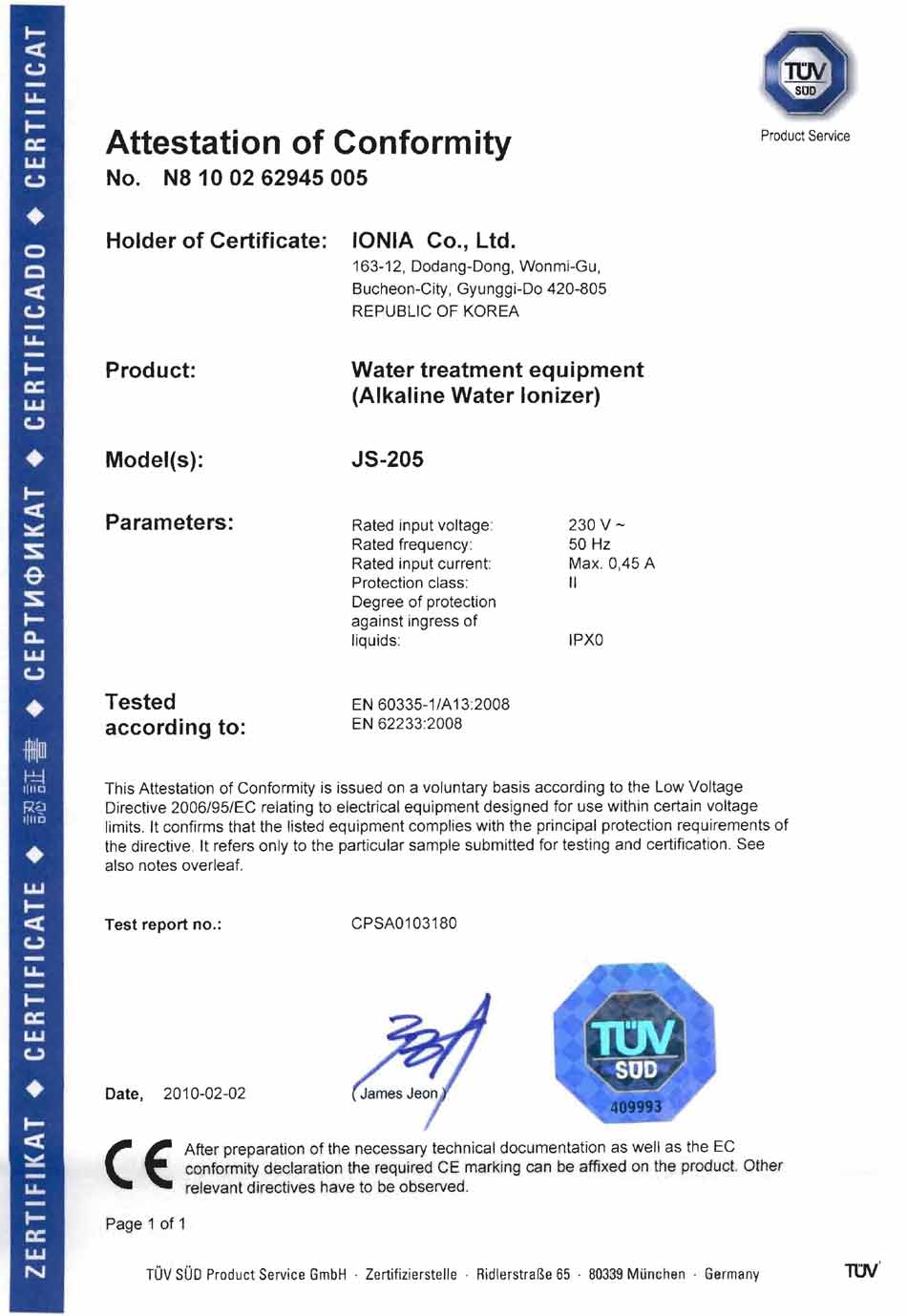 CE Certificate