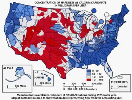hard water map